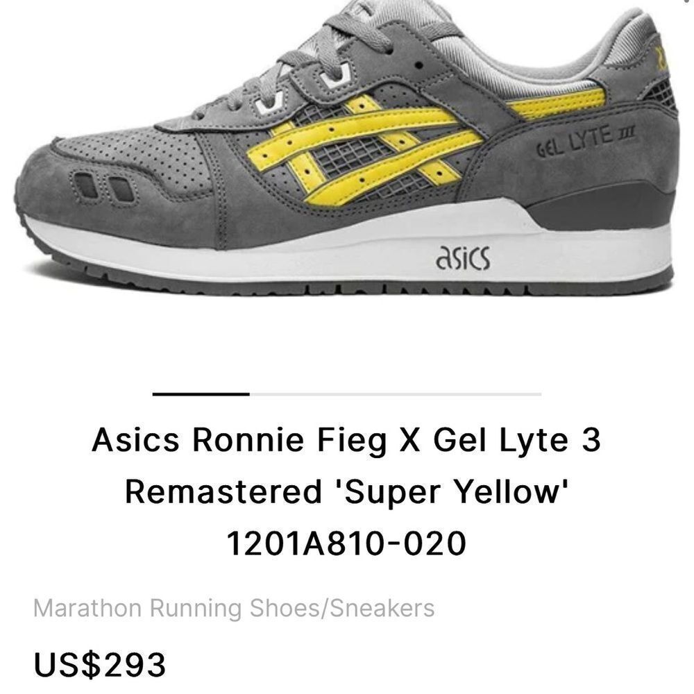 Asics Ronnie Fieg X Gel Lyte 3 Remastered 'Super Yellow' 1201A810-020